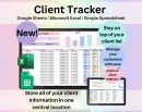 Client Tracker Spreadsheet Google Sheets & Excel | Small Business Contact Manager, Customer Database, Project Tracker