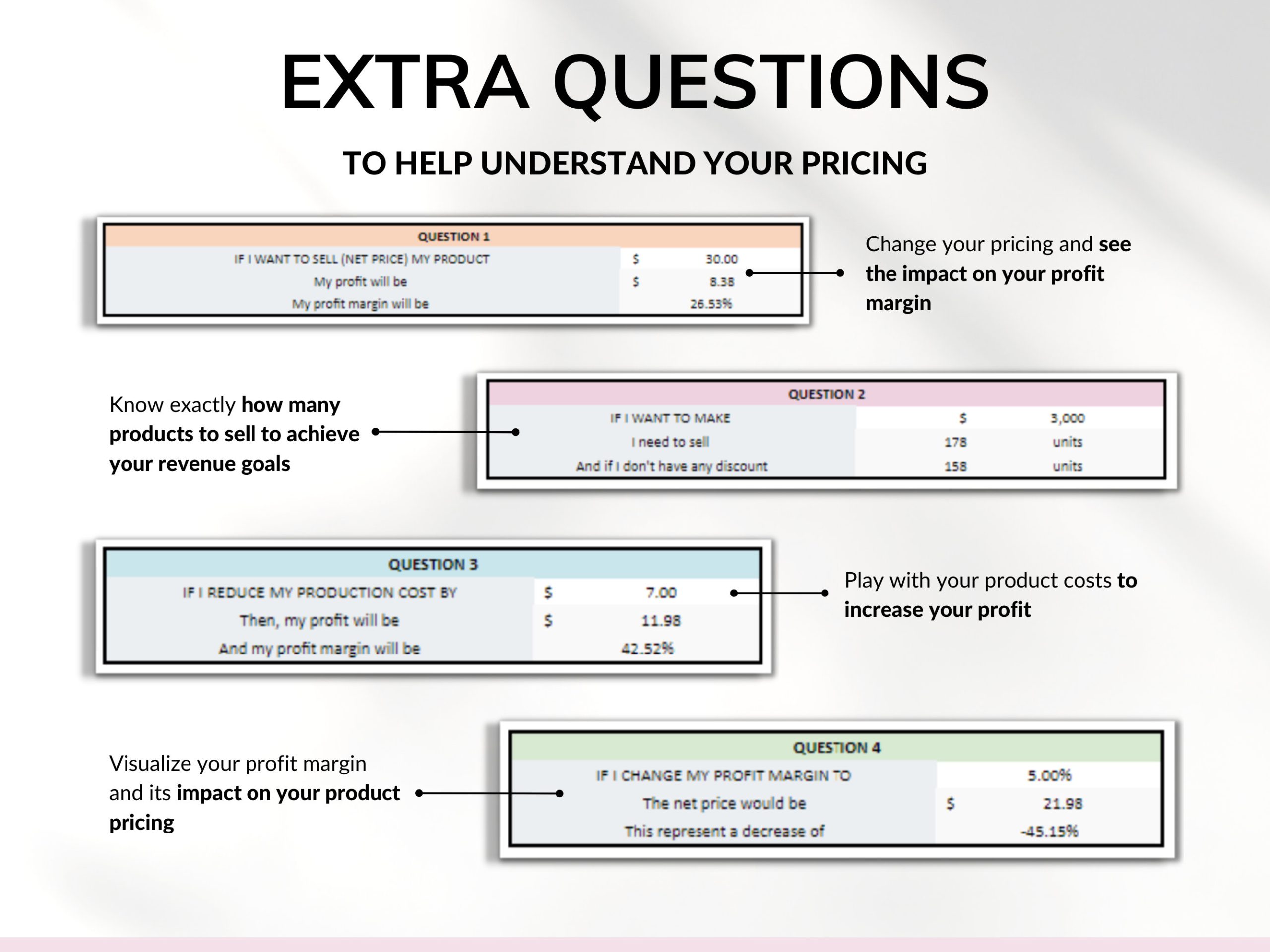 Pricing Calculator for Small Business Google Sheets Excel Business Tracker Handmade Products Pricing Template Profit Margin Pricing Guide - Image 5