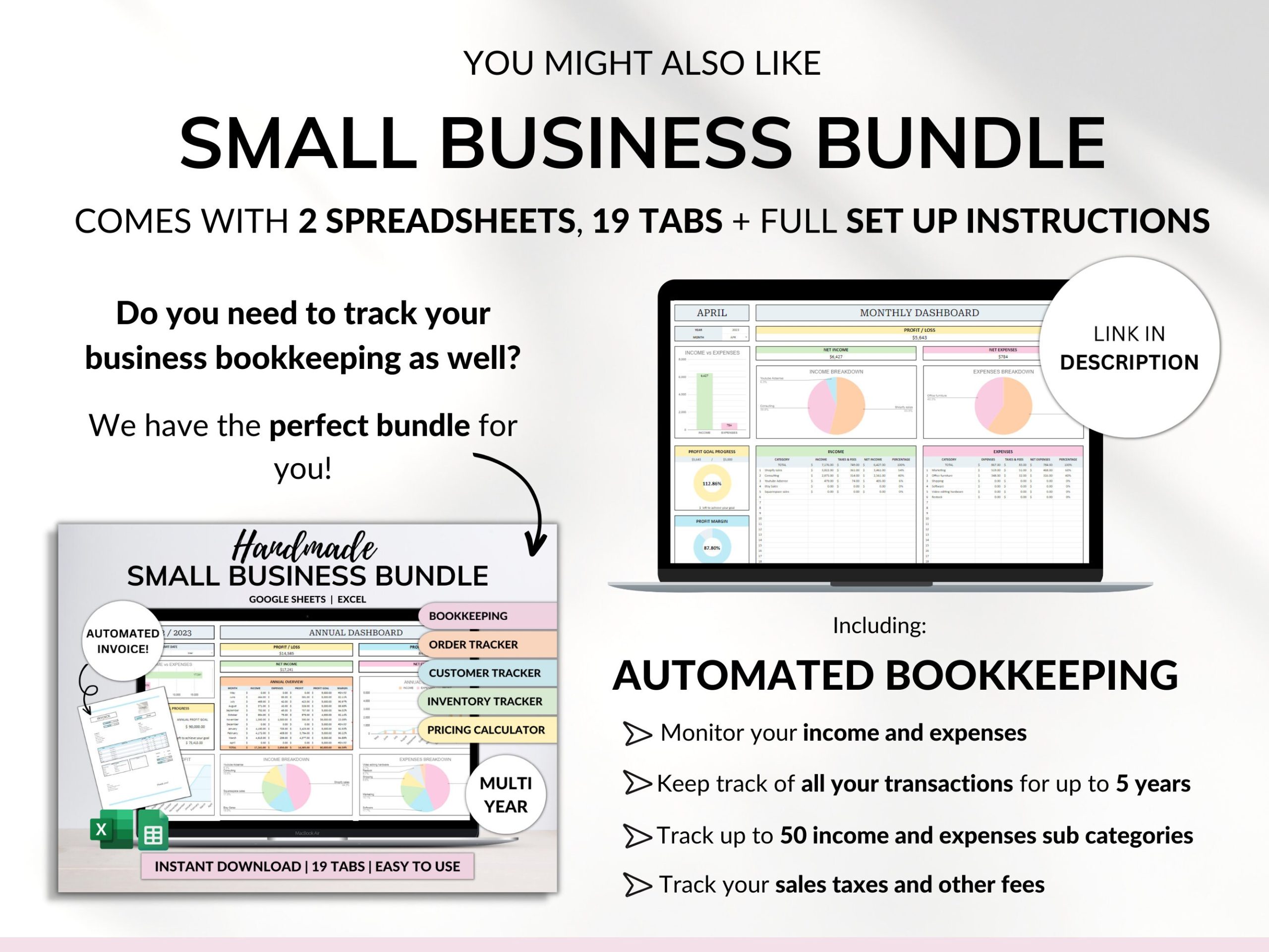 Pricing Calculator for Small Business Google Sheets Excel Business Tracker Handmade Products Pricing Template Profit Margin Pricing Guide - Image 9