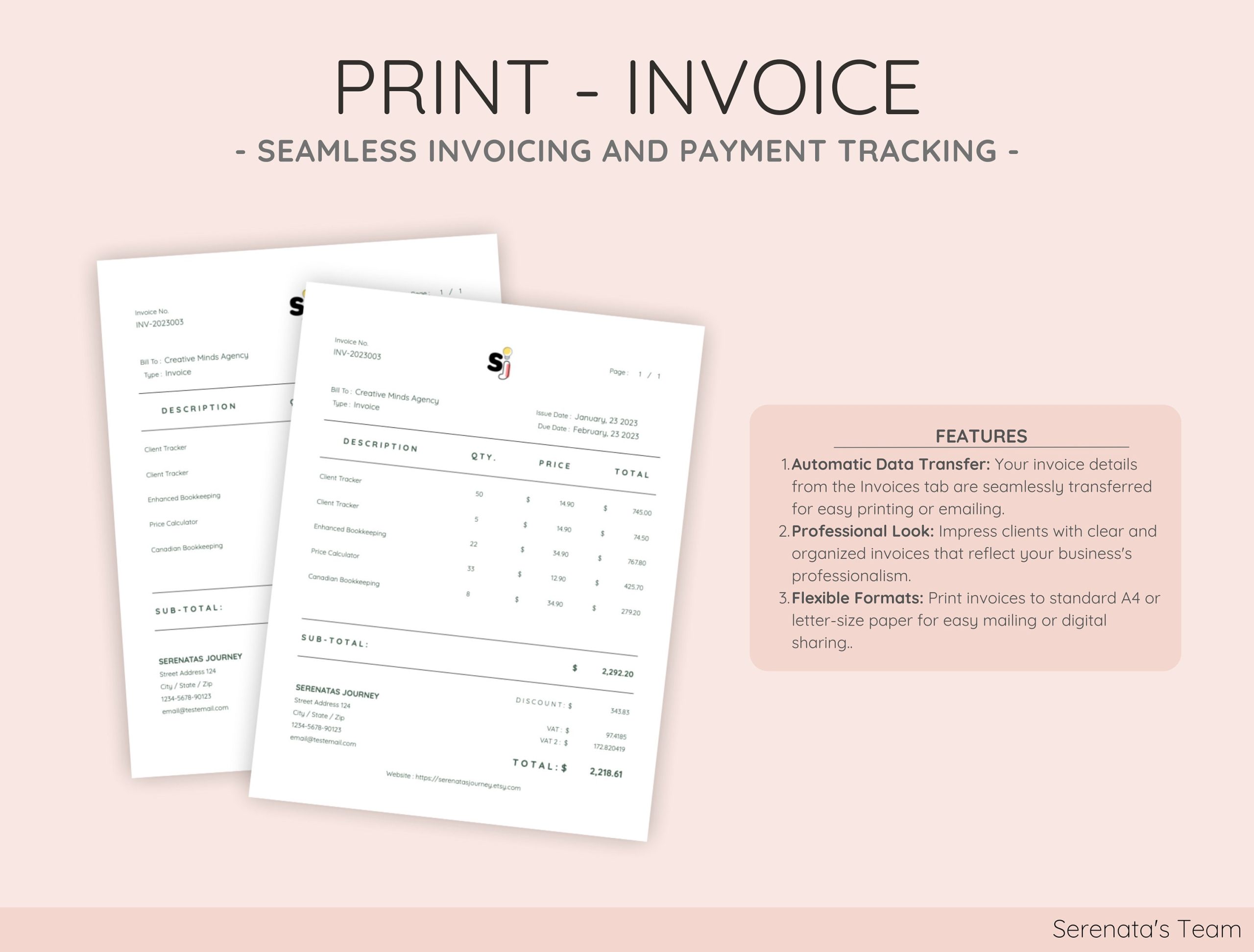 Invoice Tracker & Payment Manager with Invoice Generator | Invoice, Client Payments and Dashboard | Small Business Spreadsheet Template - Image 7