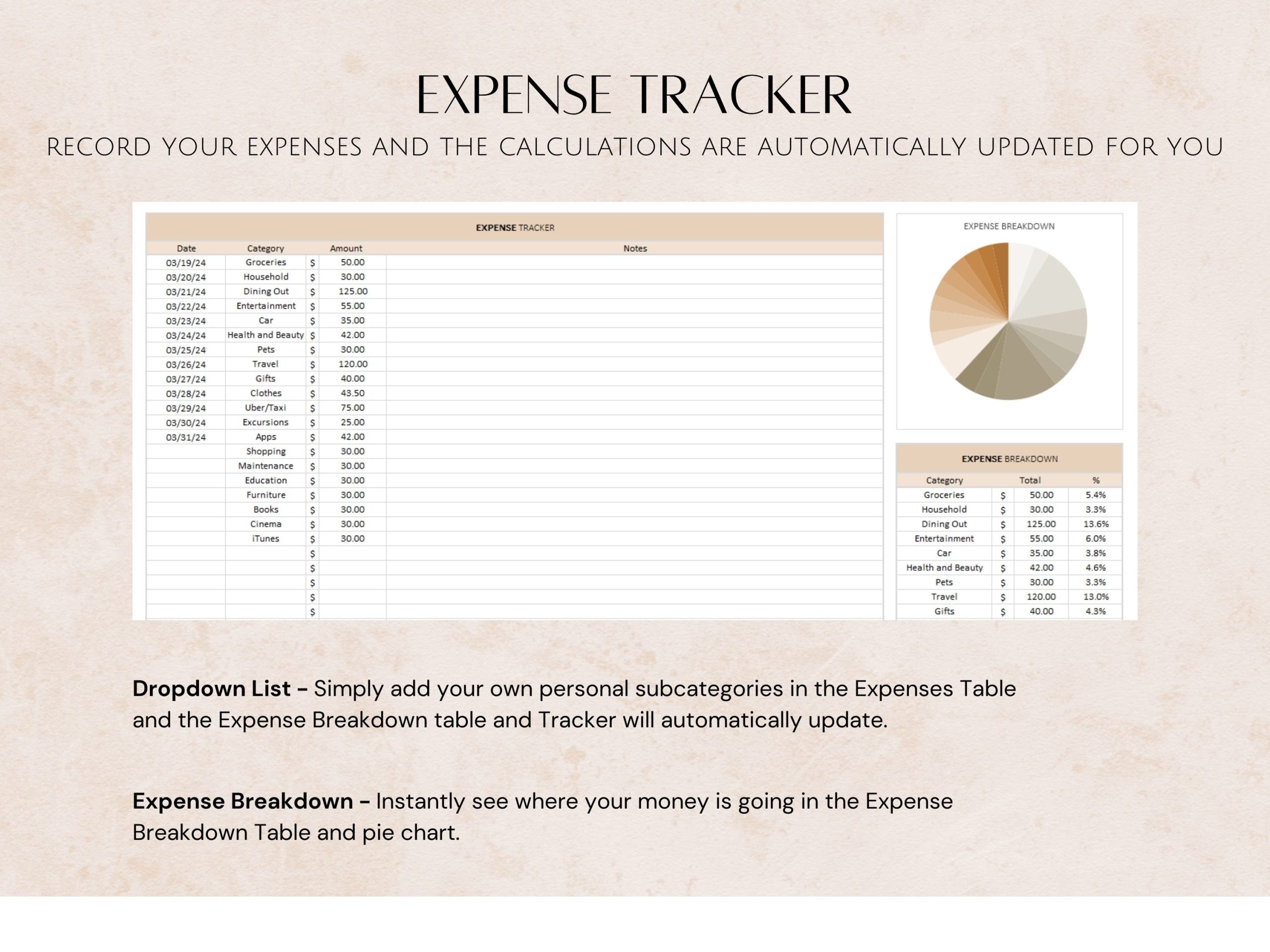 Monthly Weekly Google Sheets and Excel Budget Spreadsheet, Savings Expense Budget Tracker for Work Life Balance, Biweekly Budgeting Template - Image 7