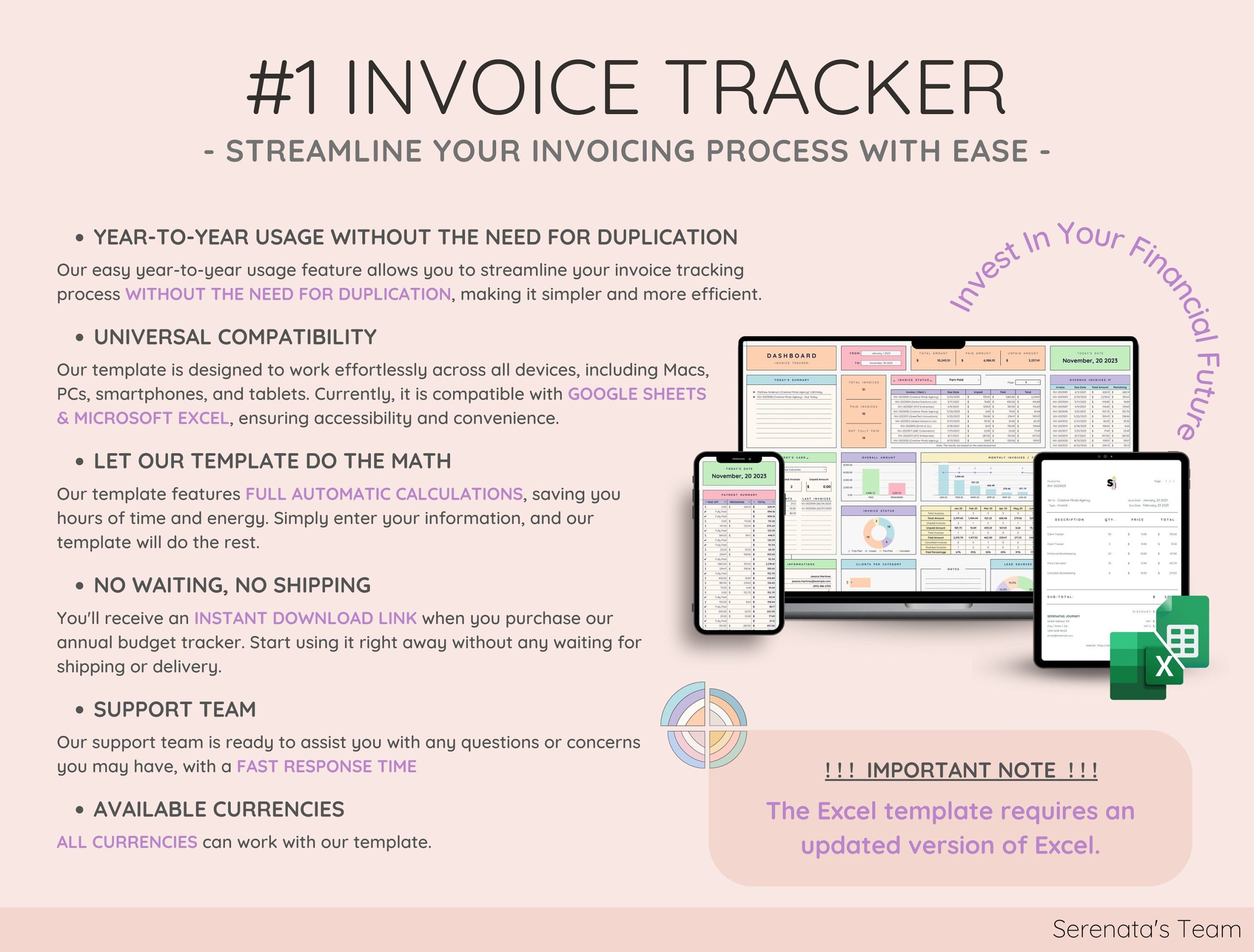 Invoice Tracker & Payment Manager with Invoice Generator | Invoice, Client Payments and Dashboard | Small Business Spreadsheet Template - Image 9