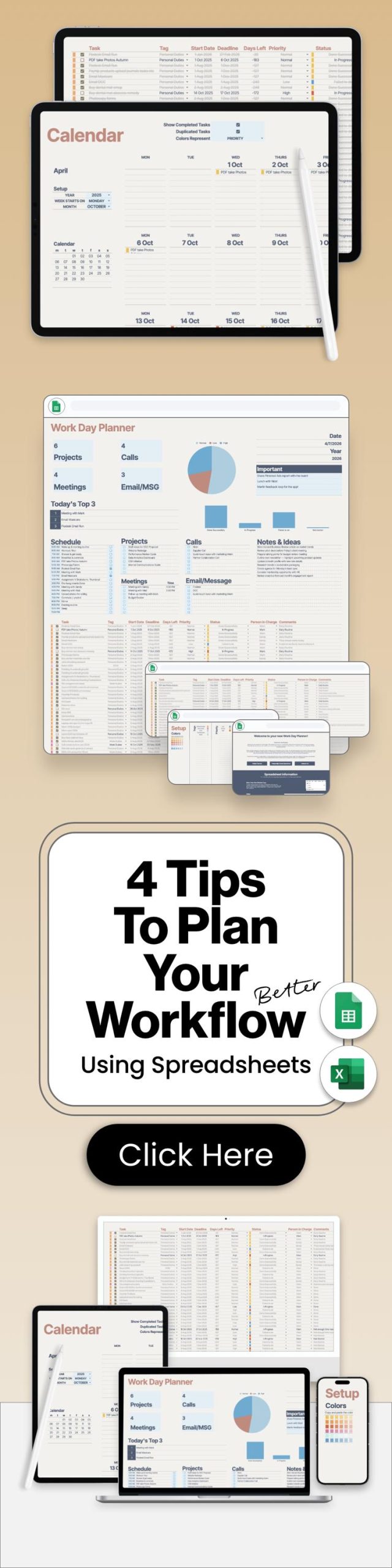 Automated Task Master & Workflow Organizer (Google Sheets, Excel) - Image 15