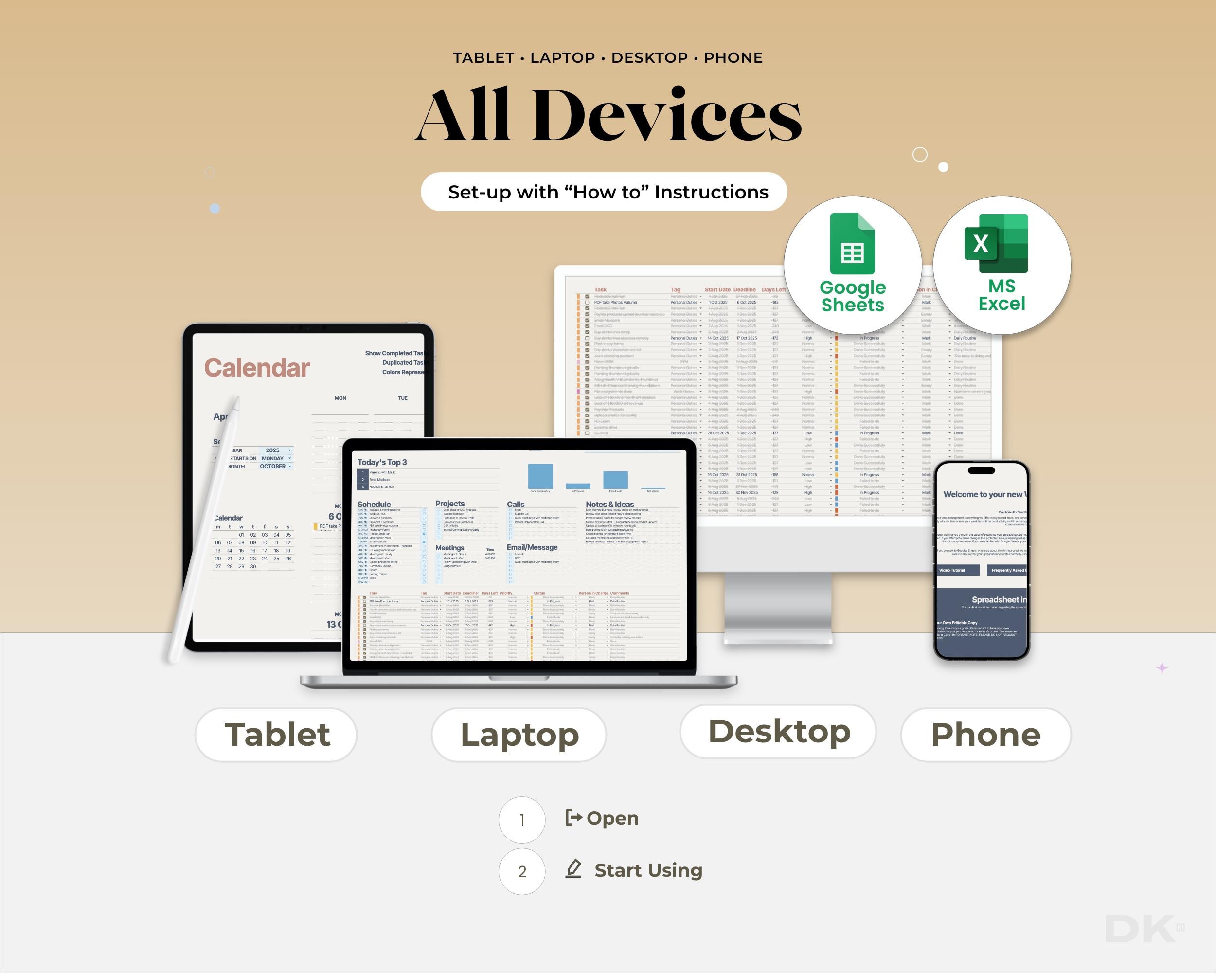Automated Task Master & Workflow Organizer (Google Sheets, Excel) - Image 6